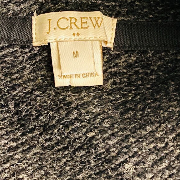 Womens M J.Crew Funnel Neck Sweatshirt Heather Charcoal Front Pocket #E0820 - Picture 5 of 6